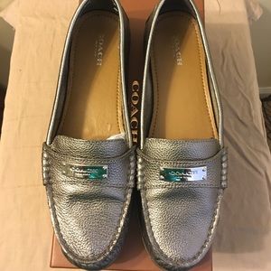 Silver Coach Loafers